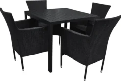 Havebord Havanna 90x90 cm i aluminium og nonwood - Sunlife®