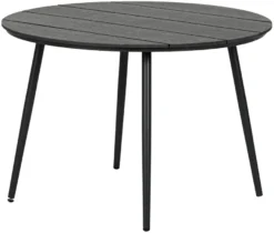 Havebord Madrid sort Ø110 cm - Sunlife®