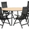 Havebord Nebraska stål/nonwood Ø150 cm - Sunlife®