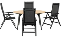 Havebord Nebraska stål/nonwood Ø150 cm - Sunlife®