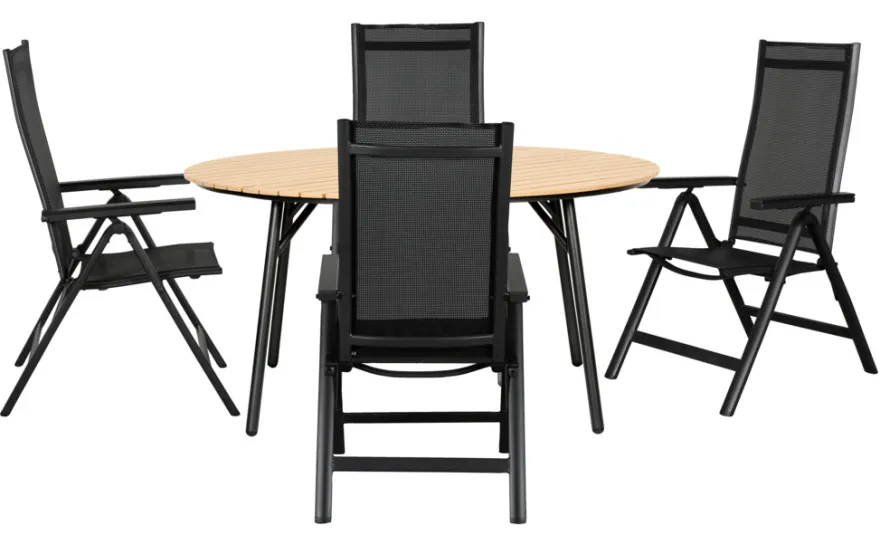 Havebord Nebraska stål/nonwood Ø150 cm - Sunlife®