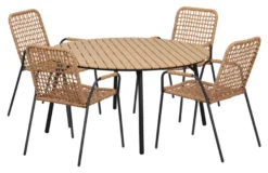 Havebord Nebraska stål/nonwood Ø150 cm - Sunlife®