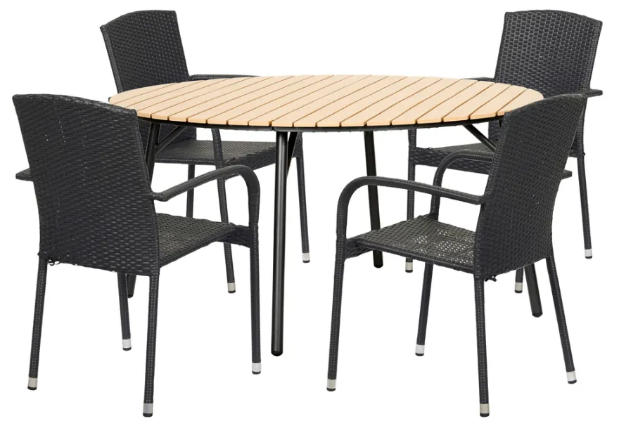 Havebord Nebraska stål/nonwood Ø150 cm - Sunlife®