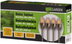 Havefakler med solceller 38 cm 4-pk. - Garden®