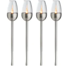 Havefakler med solceller 38 cm 4-pk. - Garden®