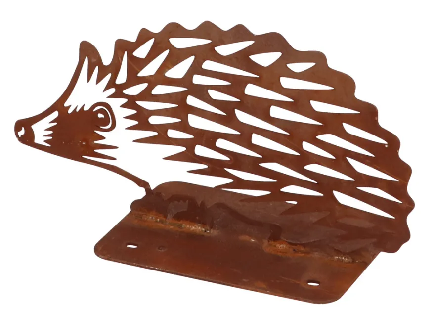 Havefigur pindsvin rust H10,3 cm