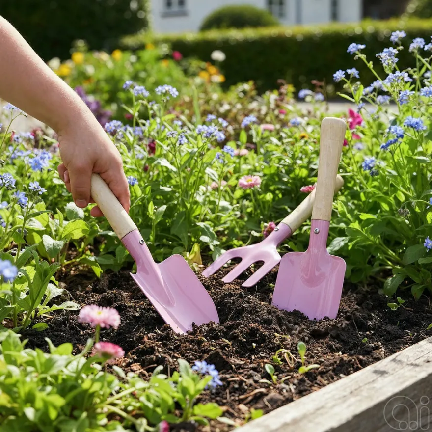 Haveredskaber til børn 3-pk. lyserød - Garden®