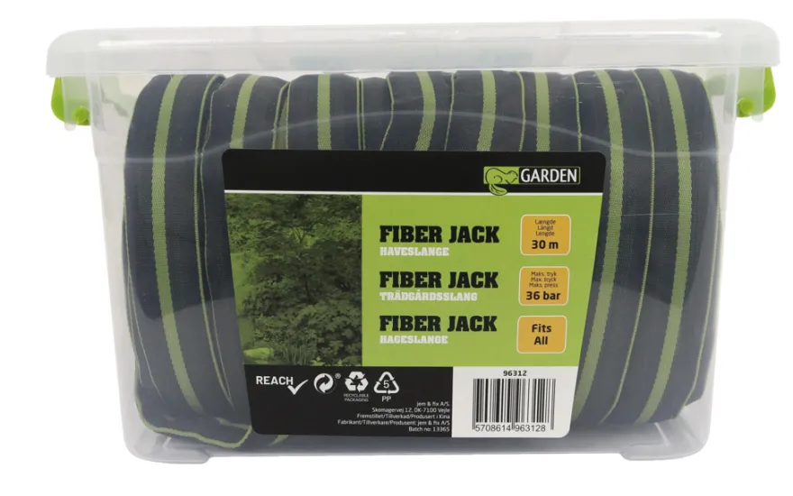 Haveslange Fiber Jack m/2 koblinger 30 meter - Garden