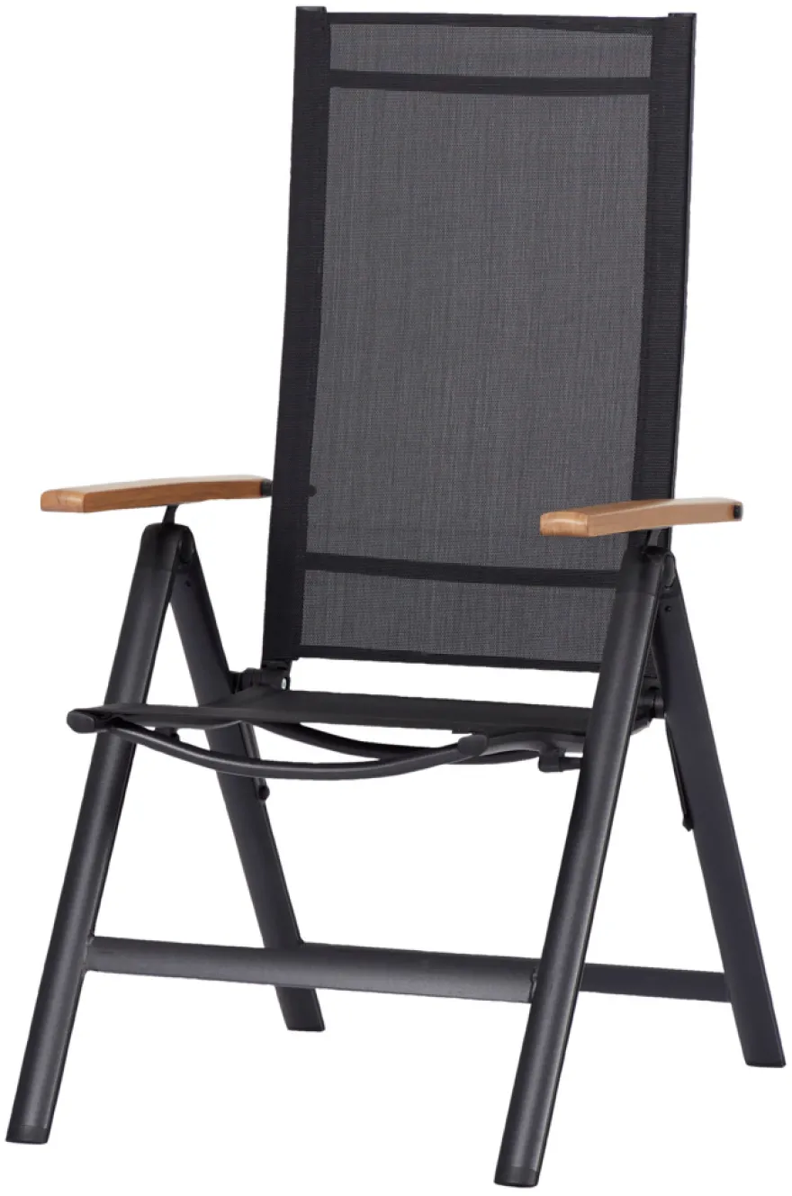 Havestol 7 positioner sort/teak - Outfit