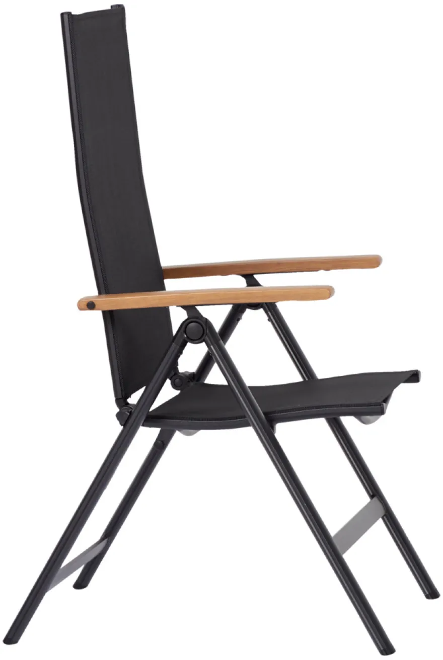 Havestol 7 positioner sort/teak - Outfit