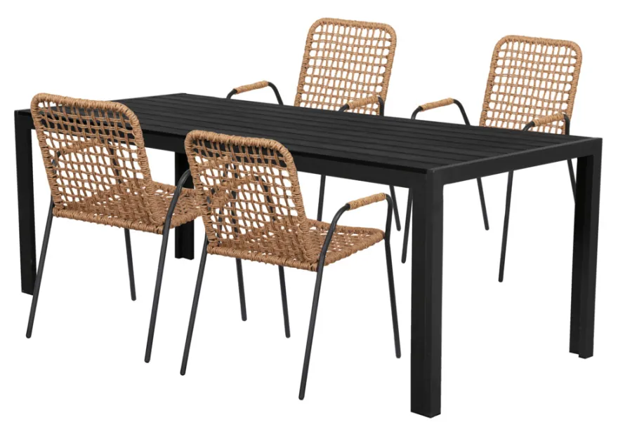 Havestol Madison sort/natur - Sunlife®
