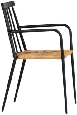 Havestol stabelbar alu/rattan sort - Envy