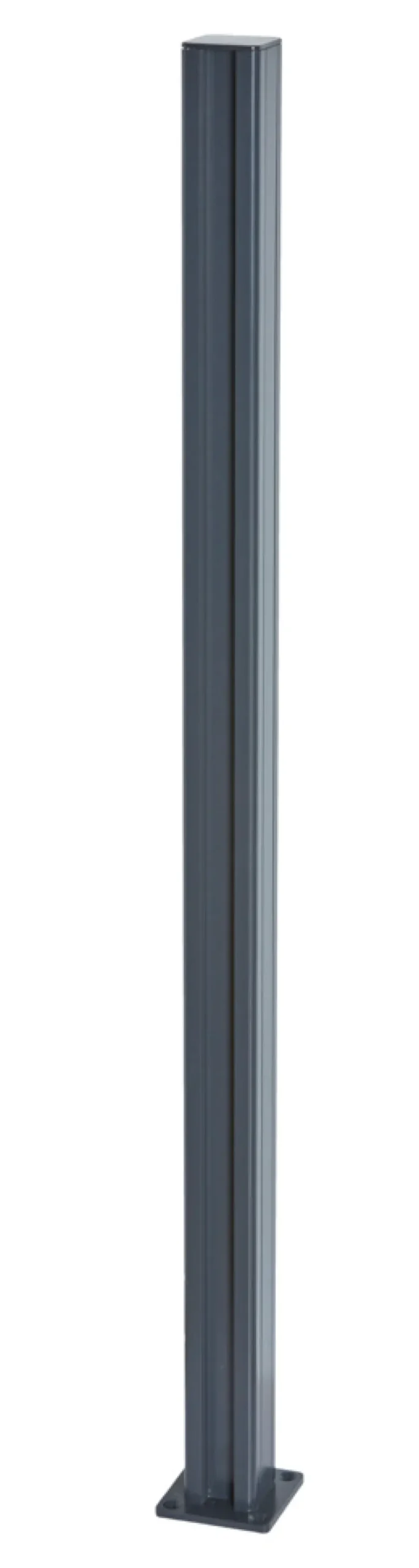 Hegnsstolpe panelhegn grå aluminium H95 cm