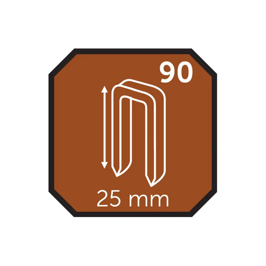Hæfteklamme 25 mm nr. 90 5000 stk. - Probuilder