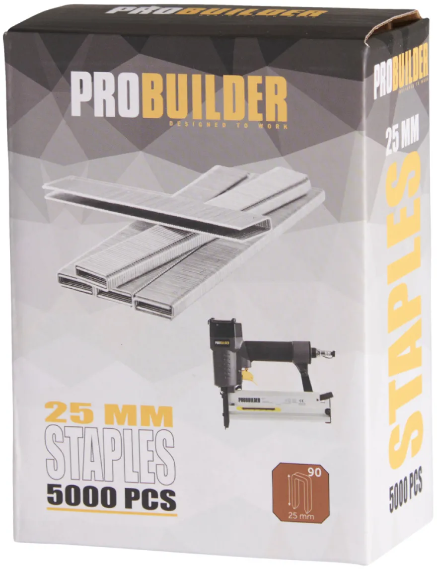 Hæfteklamme 25 mm nr. 90 5000 stk. - Probuilder