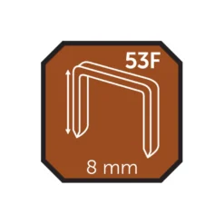Hæfteklammer 8 mm nr. 53F 2000 stk. - Probuilder