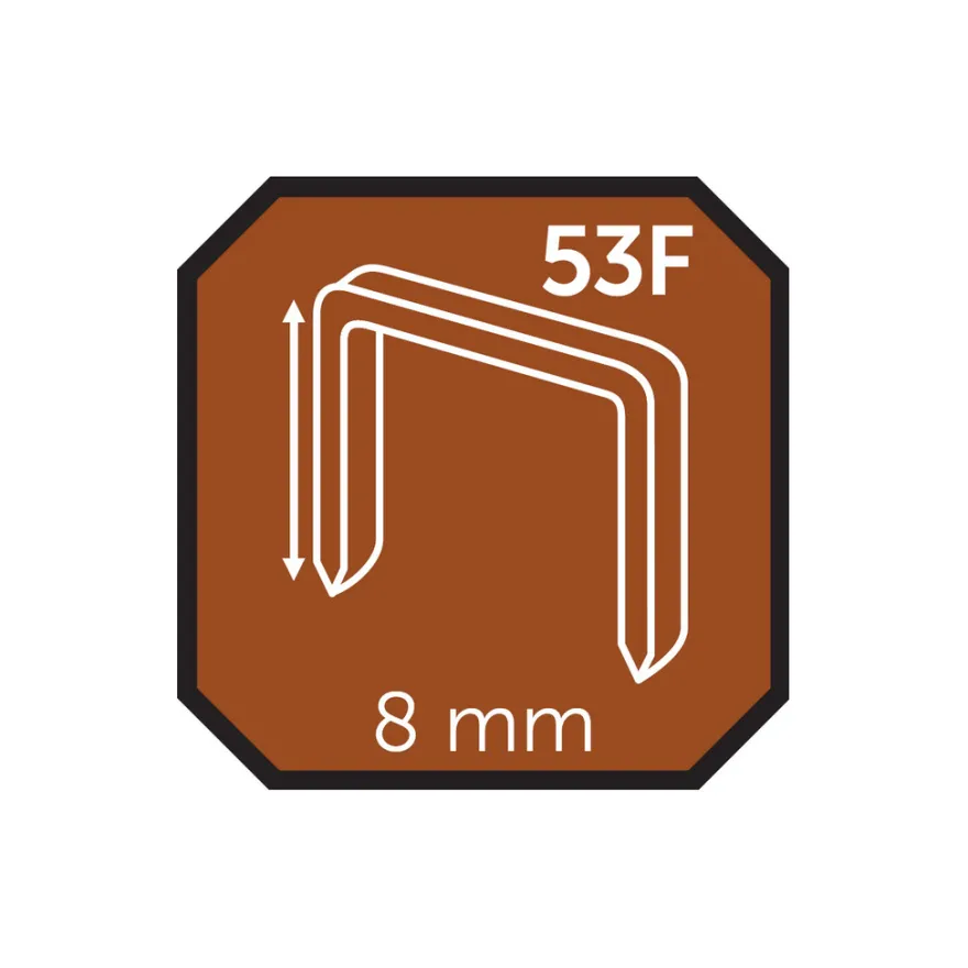 Hæfteklammer 8 mm nr. 53F 2000 stk. - Probuilder