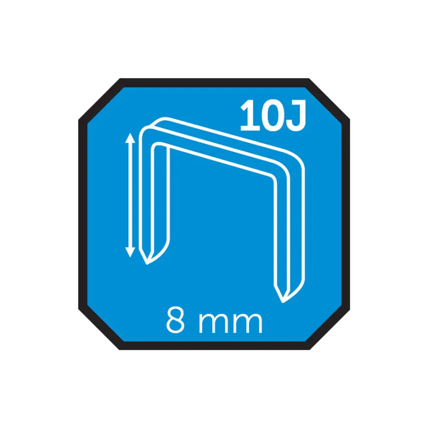 Hæfteklammer 8 mm nr. 10J 1000 stk. - Probuilder