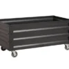 Højbed på hjul sort 80 x 45 x 40 cm - Garden®
