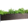 Højbedsramme sortbejdset 19 mm, 120 x 80 x 20 cm