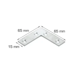 Hjørnebeslag 65 x 65 x 15 mm 2 stk.