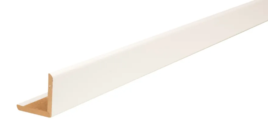 Hjørneliste fleksibel hvid - 25 x 25 x 2400 mm