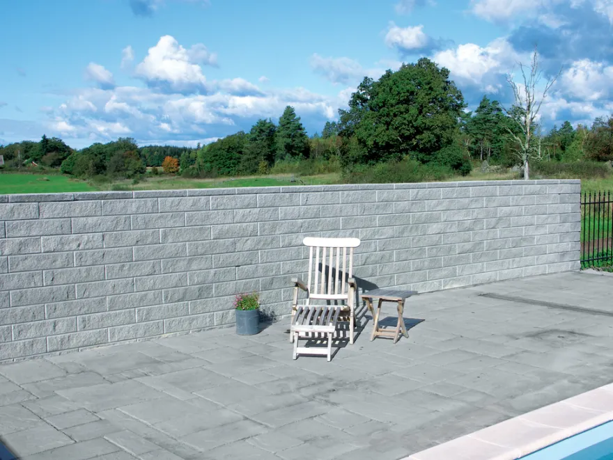 Hjørnesten BB-mur 15 grå 58 x 29 x 15 cm