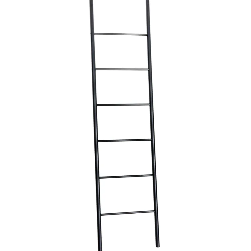 Håndklædestige bambus sort 180 x 45 cm