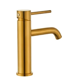 Håndvaskarmatur Slim vinkel messingfinish