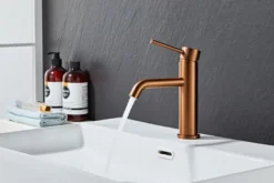 Håndvaskarmatur Slim vinkel kobberfinish