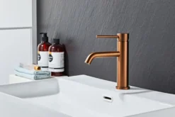 Håndvaskarmatur Slim vinkel kobberfinish