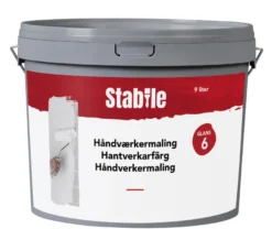 Håndværkermaling 6 hvid 9 liter - Stabile®