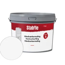 Håndværkermaling 6 hvid 9 liter - Stabile®