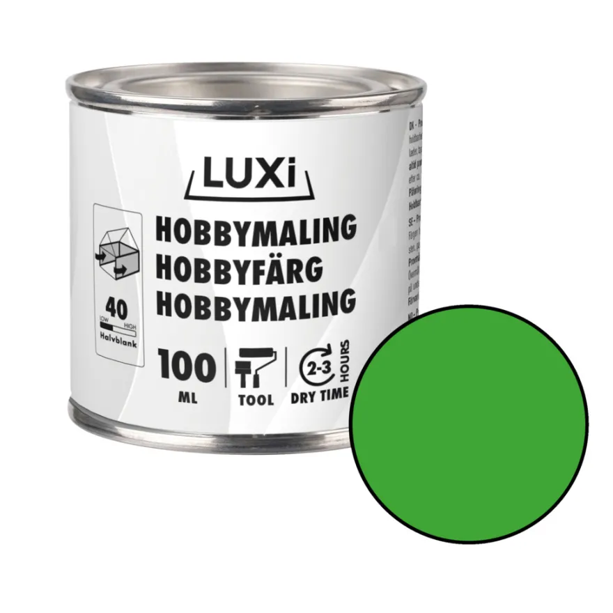 Hobbymaling grøn 100 ml - LUXI®