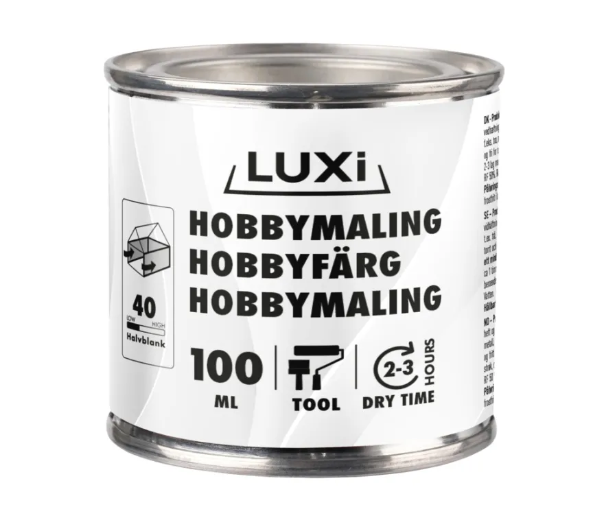 Hobbymaling rød 100 ml - LUXI®