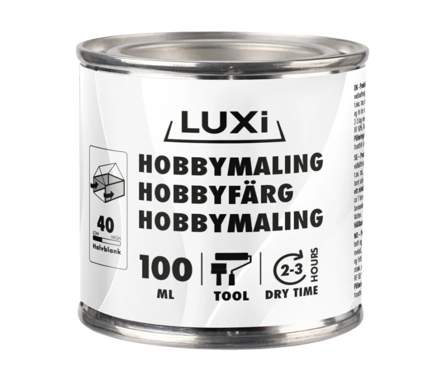 Hobbymaling sølv 100 ml - LUXI®