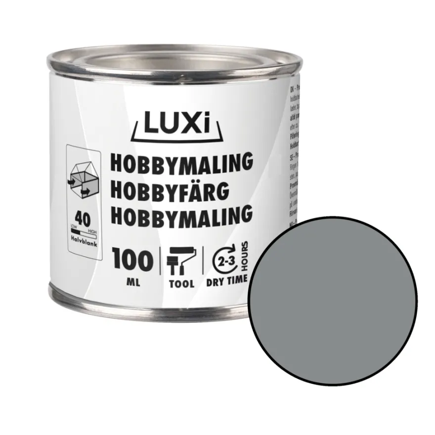 Hobbymaling sølv 100 ml - LUXI®