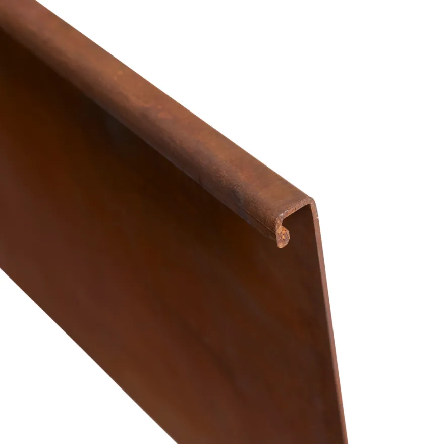 HORTUS bedkant corten med bukket kant 24 x 100 cm