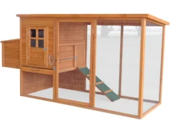 HORTUS hønsehus brunbejdset 198 x 75,5 x 103 cm