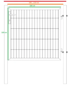 HORTUS låge t/panelhegn sort 100 x 100 cm - webshop