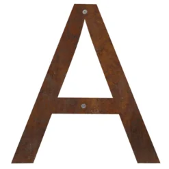 Husbogstav A stål rustlook 40 cm