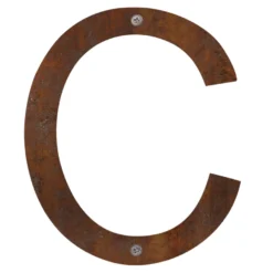 Husbogstav C stål rustlook 25 cm