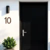 Husnummer 5 stål rustlook 25 cm