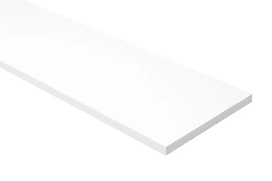 Hylde melamin hvid 22 mm x 30 x 100 cm