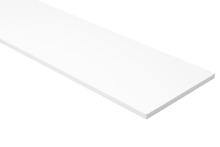 Hylde melamin hvid 16 mm x 30 x 120 cm
