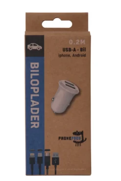 3-i-1 oplader til bil
