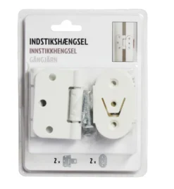 Indstikshængsel sæt hvid 2 stk.