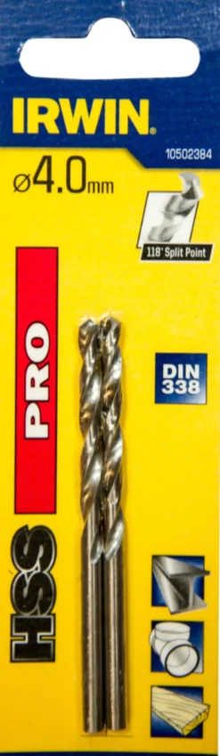 Irwin HSS Pro bor Ø4 mm 2 stk.