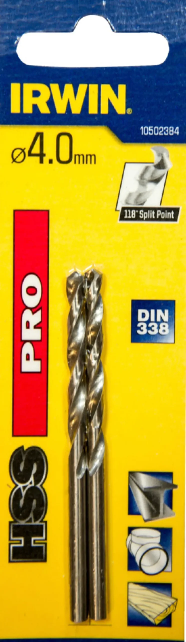 Irwin HSS Pro bor Ø4 mm 2 stk.