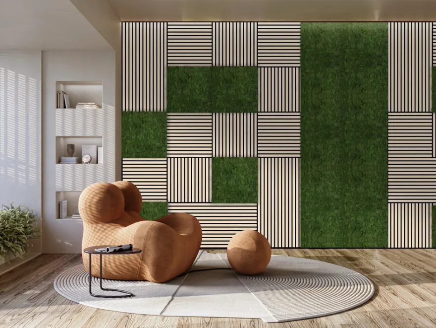 Jangal Modular Wall mospanel 52 x 52 cm - Dark Green